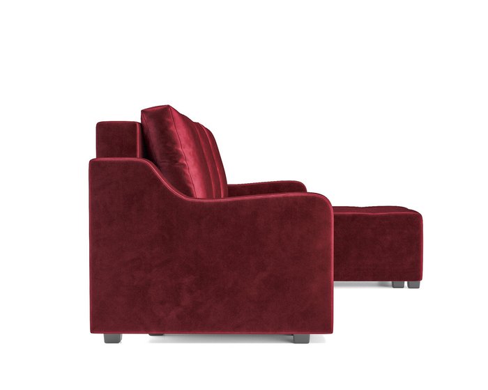 Угловой диван-кровать Берн темно-красного цвета - лучшие Угловые диваны в INMYROOM