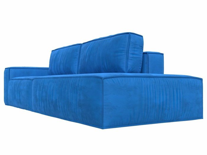 Прямой диван-кровать Прага модерн голубого цвета подлокотник слева - лучшие Прямые диваны в INMYROOM
