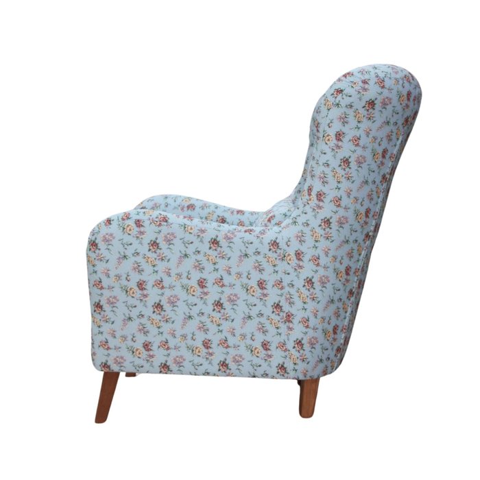 Кресло Нео Кантри Английские Розы на голубом - лучшие Интерьерные кресла в INMYROOM