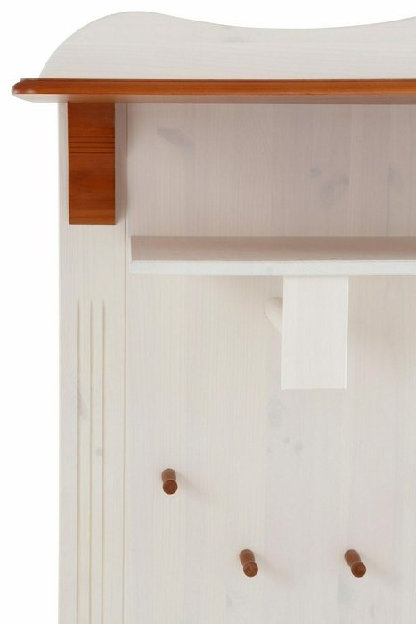 Шкаф-прихожая Адель из массива сосны в белом цвете - лучшие Шкафы - прихожие в INMYROOM