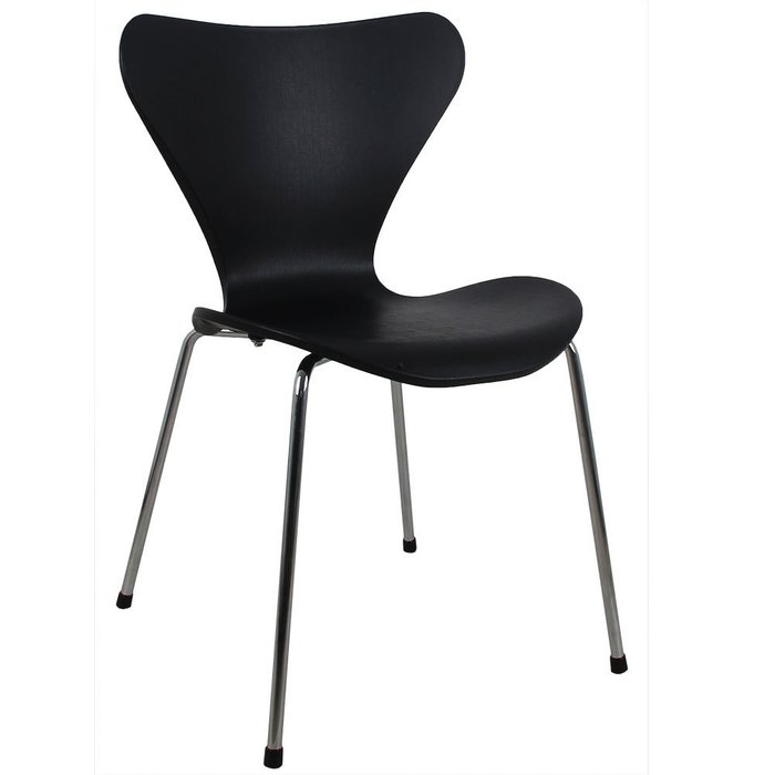 Комплект из четырех стульев Seven черного цвета - купить Обеденные стулья по цене 24510.0