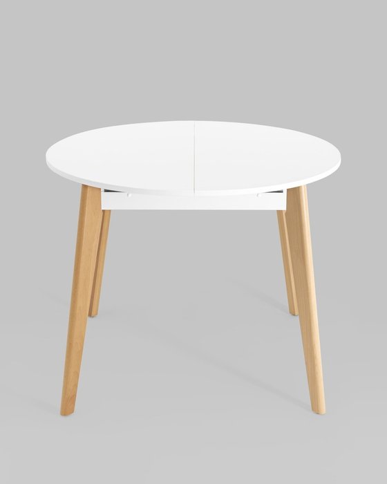 Раздвижной обеденный стол Rondo со столешницей белого цвета - лучшие Обеденные столы в INMYROOM