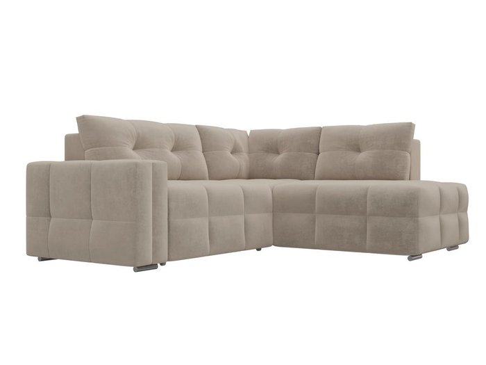 Угловой диван-кровать Леос бежевого цвета - лучшие Угловые диваны в INMYROOM
