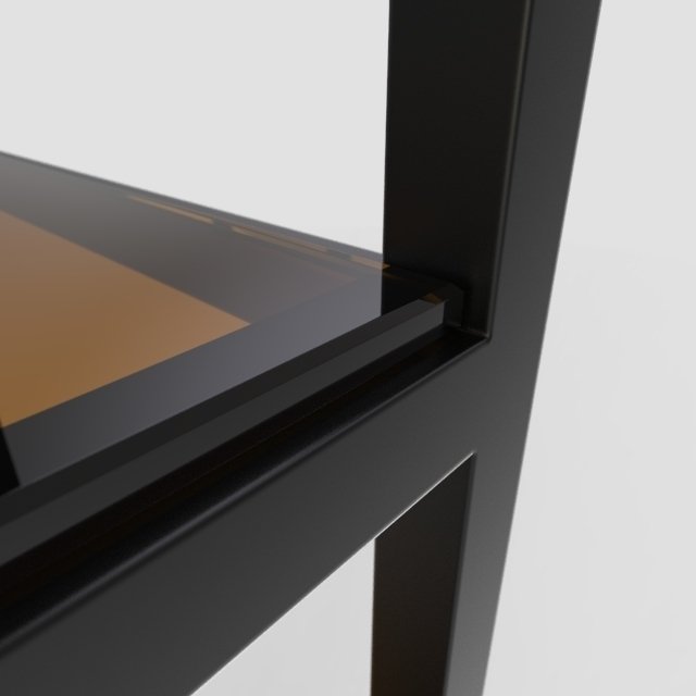 Журнальный столик "Alfred" черный с бронзовым стеклом (700х300х400) - лучшие Журнальные столики в INMYROOM