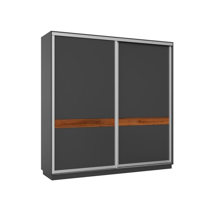 Шкаф-купе Wood серого цвета