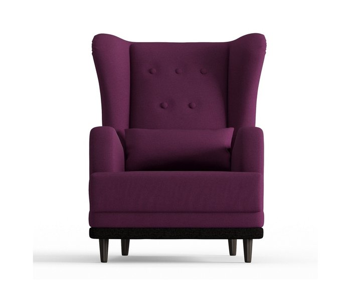 Кресло Лорд в обивке из велюра фиолетового цвета - купить Интерьерные кресла по цене 13290.0