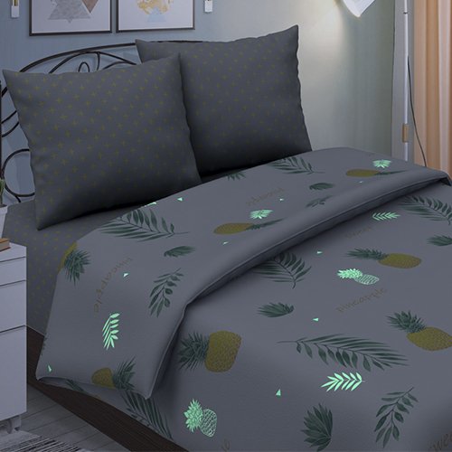 КПБ 'Insight' 1,5 спальный, поплин, 100% хлопок, пл. 118 гр./кв.м., 'Пинаколада белый' - лучшие Комплекты постельного белья в INMYROOM