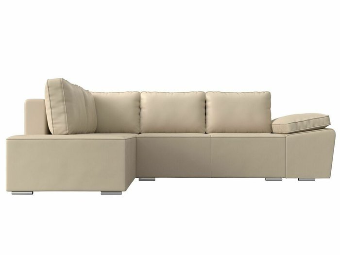 Угловой диван-кровать Хьюго бежевого цвета (экокожа) левый угол - купить Угловые диваны по цене 59999.0