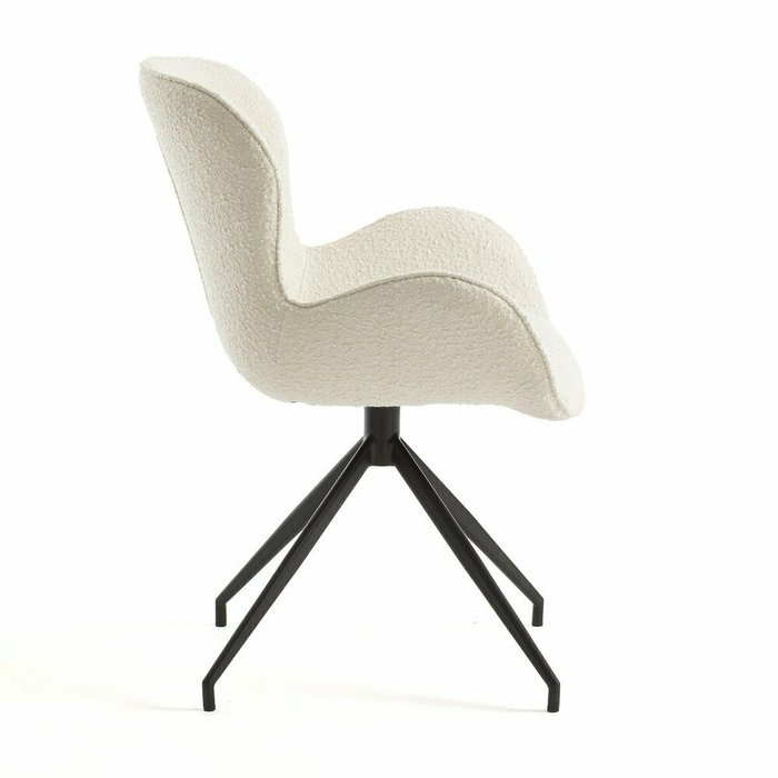 Кресло для столовой вращающееся из малой пряжи Asyar бежевого цвета - лучшие Интерьерные кресла в INMYROOM