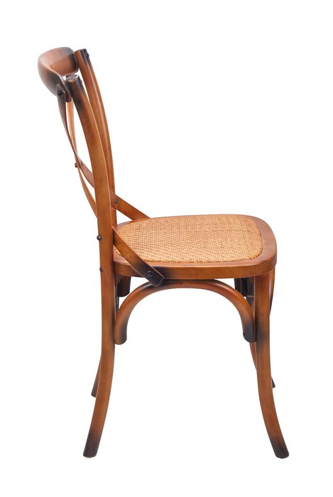 Венский стул Cross back foxy оранжевого цвета - лучшие Обеденные стулья в INMYROOM