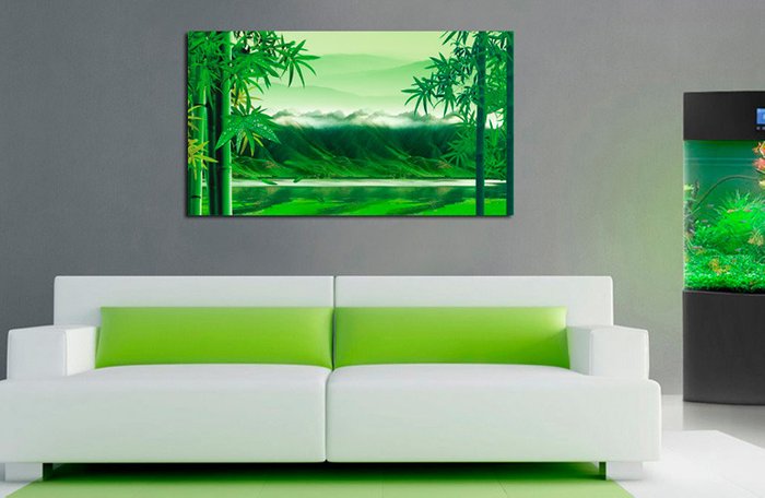 Дизайнерская картина на холсте: Горный пейзаж - купить Принты по цене 3390.0