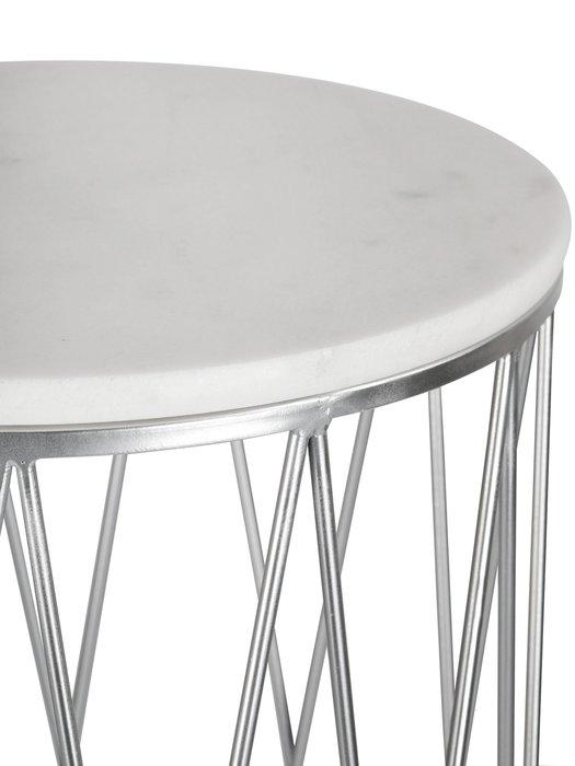 Столик кофейный М серебристо-белого цвета - лучшие Кофейные столики в INMYROOM