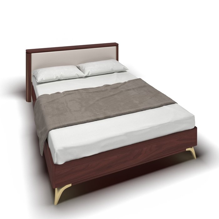 Кровать двуспальная 160х200 Luna без подъемного механизма цвета Марсала