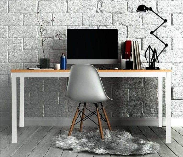 Рабочий стол Детройт бело-коричневого цвета - купить Письменные столы по цене 14990.0