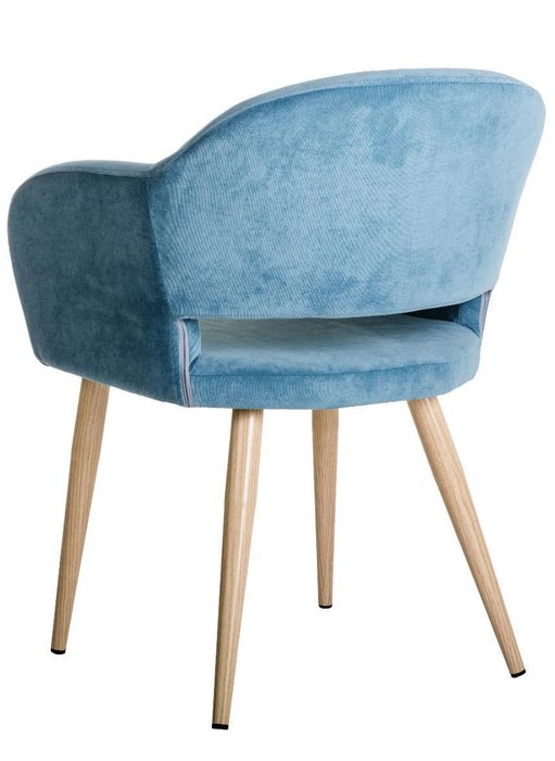 Стул Oscar синего цвета с бежевыми ножками - лучшие Обеденные стулья в INMYROOM