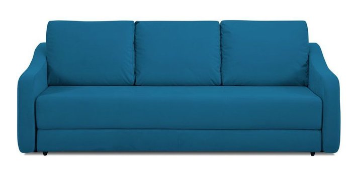 Прямой диван-кровать Иден синего цвета