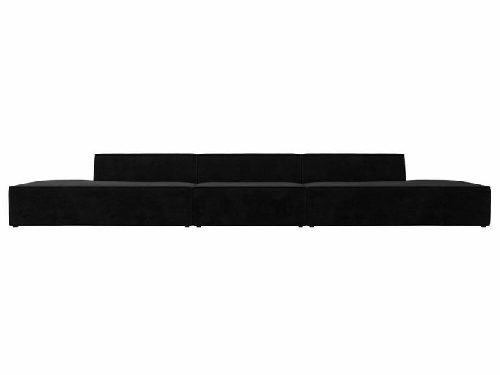 Прямой модульный диван Монс Лонг черного цвета - купить Прямые диваны по цене 75999.0