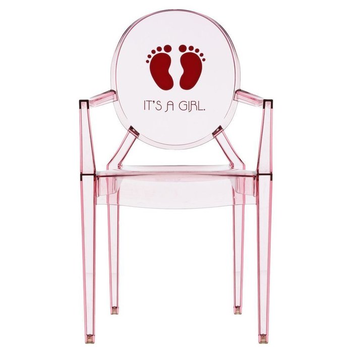 Стул детский Lou Lou Ghost розового цвета - купить Детские стулья по цене 20758.0