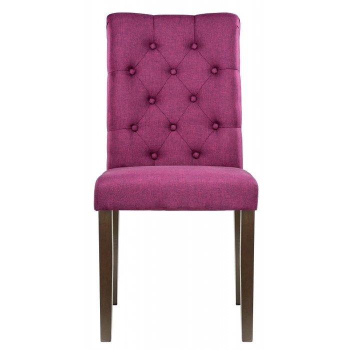 Стул Amelia dark walnut fabric purple фиолетового цвета  - лучшие Обеденные стулья в INMYROOM