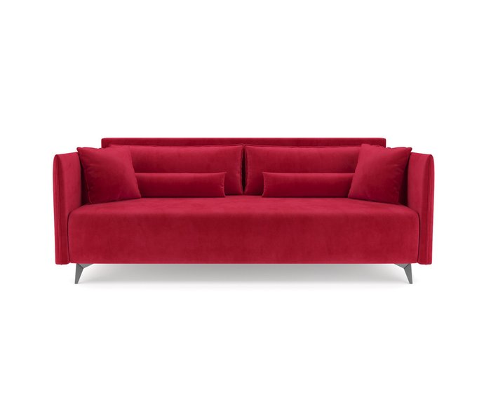 Прямой диван-кровать Майами красного цвета - купить Прямые диваны по цене 39590.0
