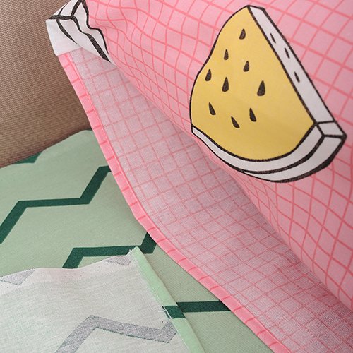 КПБ Традиция 'ПРОСТО КРАСИВЫЙ' 2,0 спальный с европростыней, бязь, 100 % хлопок, пл. 125 гр./кв.м., 'Арбузы' - лучшие Комплекты постельного белья в INMYROOM