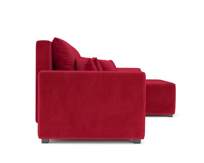 Угловой диван-кровать Каскад красного цвета правый угол - лучшие Угловые диваны в INMYROOM
