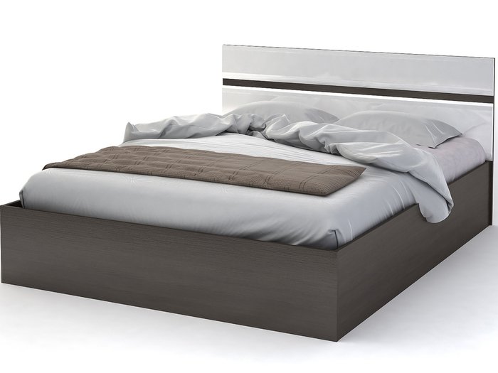 Кровать Вегас 140х200 бело-коричневого цвета