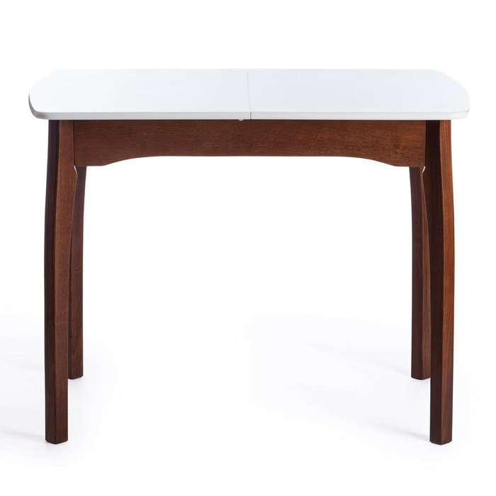 Обеденный раскладной стол Caterina бело-коричневого цвета - лучшие Обеденные столы в INMYROOM