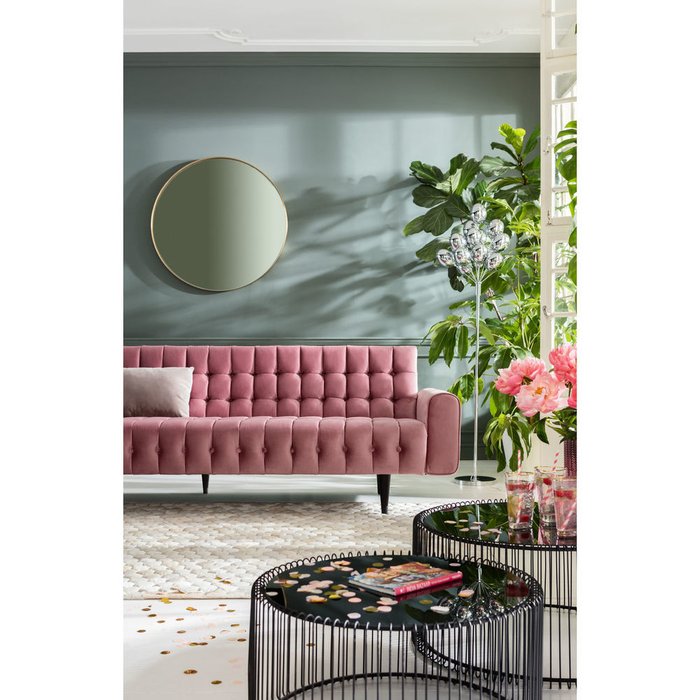 Диван Milchbar розового цвета - лучшие Прямые диваны в INMYROOM