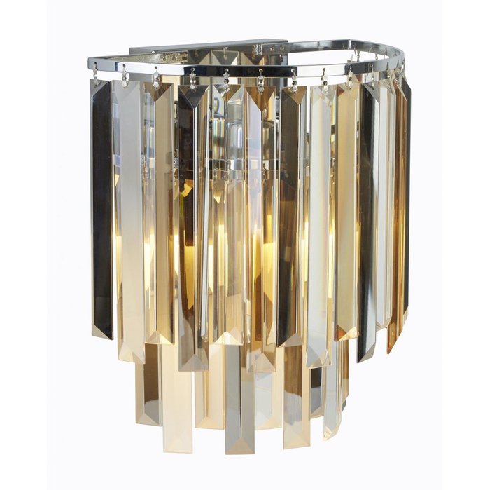 Настенный светильник из металла с хрустальными элементами