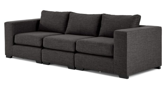 Трехместный диван MORTI серый - купить Прямые диваны по цене 59000.0