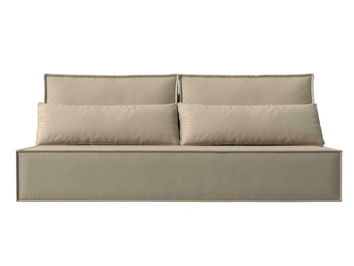 Прямой диван Фабио Лайт бежевого цвета (экокожа) - купить Прямые диваны по цене 24999.0