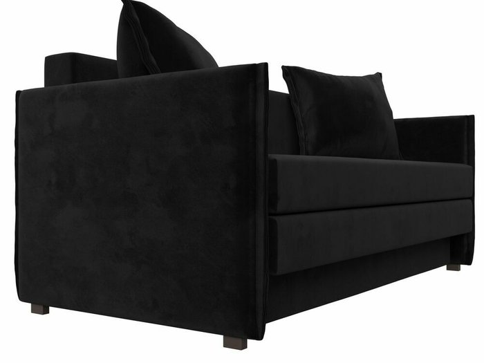 Диван-кровать Лига 011 черного цвета - лучшие Прямые диваны в INMYROOM
