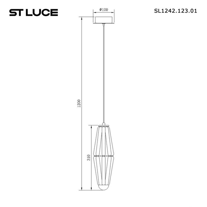 Светильник подвесной ST-Luce Хром/Золотистый G9 1*5W 4000K CIARA - лучшие Подвесные светильники в INMYROOM