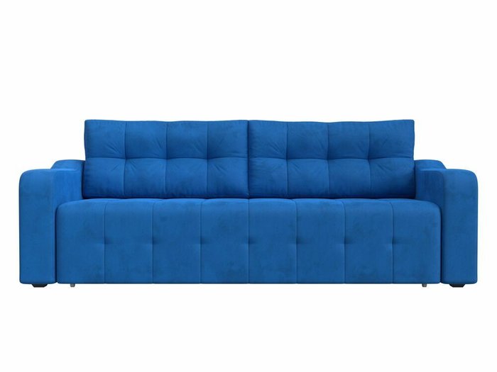 Прямой диван-кровать Лиссабон голубого цвета - купить Прямые диваны по цене 47999.0