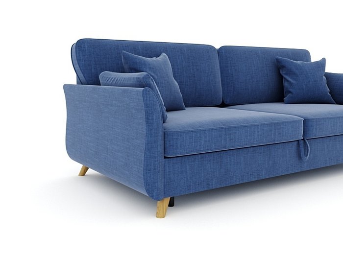 Диван-кровать Коко синего цвета - лучшие Прямые диваны в INMYROOM