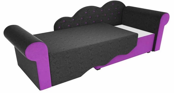 Диван-кровать Тедди фиолетово-черного цвета  - купить Прямые диваны по цене 21290.0