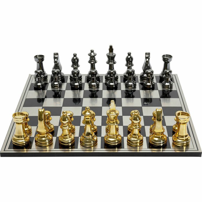 Набор шахматный Chess черно-золотого цвета