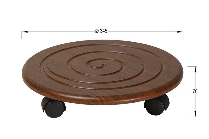 Комплект из двух подставок напольных на колесах Спираль цвета орех - купить Консоли по цене 2240.0
