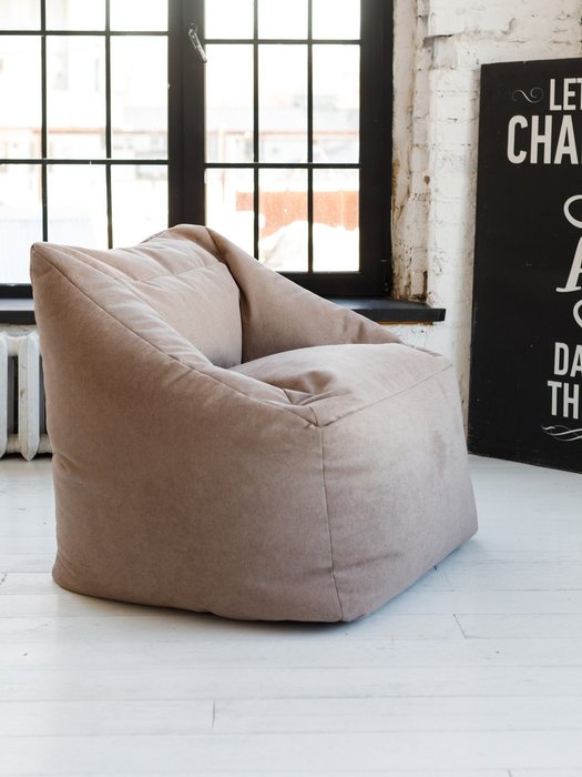 Кресло Gap бежевого цвета - купить Бескаркасная мебель по цене 6536.0