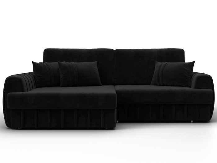 Угловой диван-кровать Лига-057 черного цвета левый - купить Угловые диваны по цене 80990