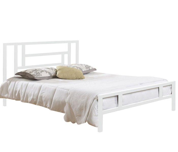 Кровать Вирджиния 140х200 белого цвета - купить Кровати для спальни по цене 24990.0