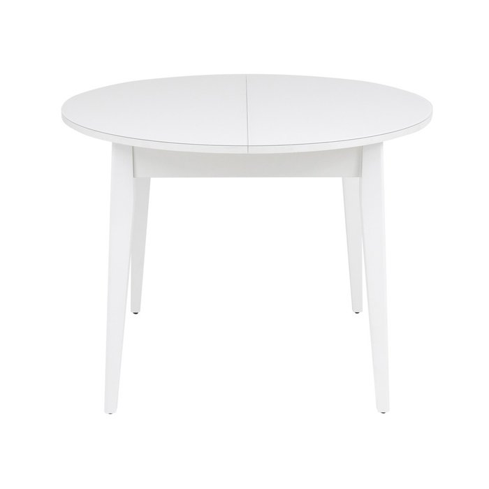 Обеденный раздвижной стол Партнер белого цвета - лучшие Обеденные столы в INMYROOM