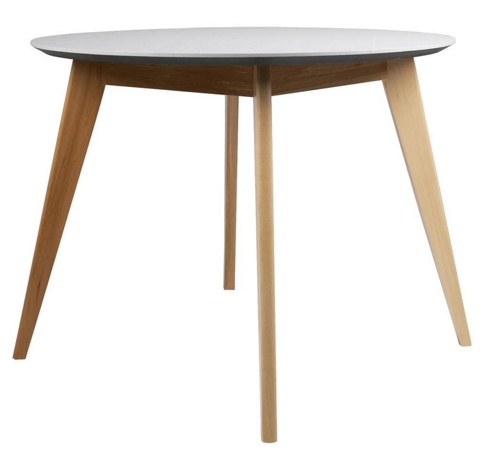 Стол обеденный Лунд цвета мрамор бьянко - лучшие Обеденные столы в INMYROOM