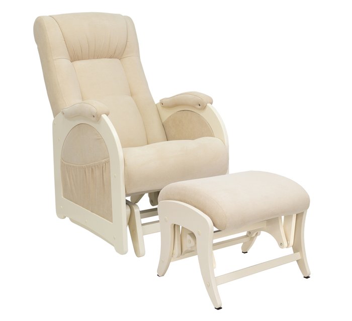 Комплект из кресла и пуфа Milli Joy бежевого цвета