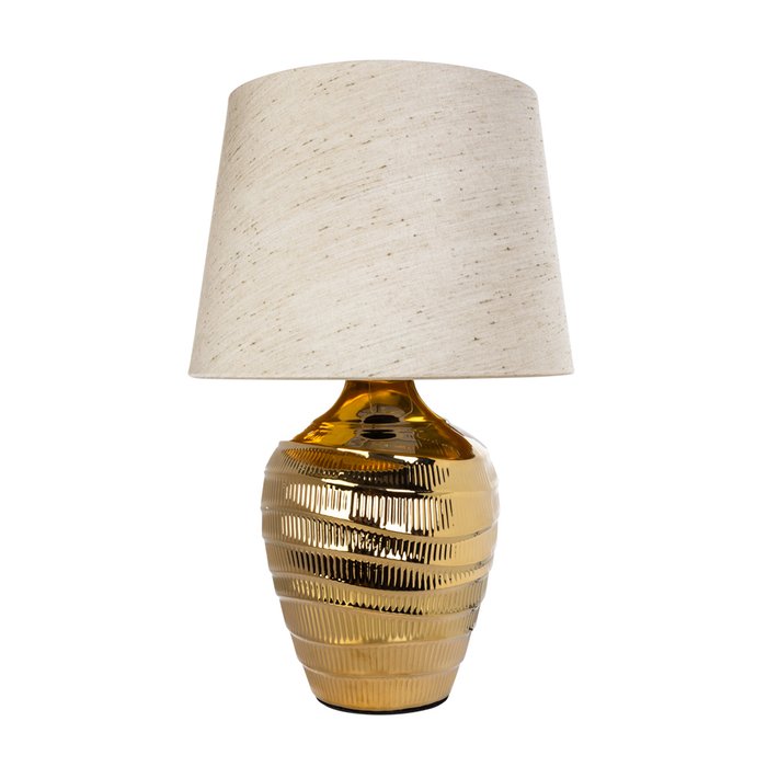 Настольная лампа Korfu золотисто-бежевого цвета