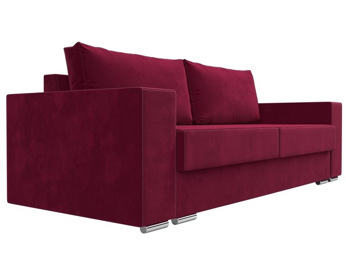 Прямой диван-кровать Исланд бордового цвета - лучшие Прямые диваны в INMYROOM