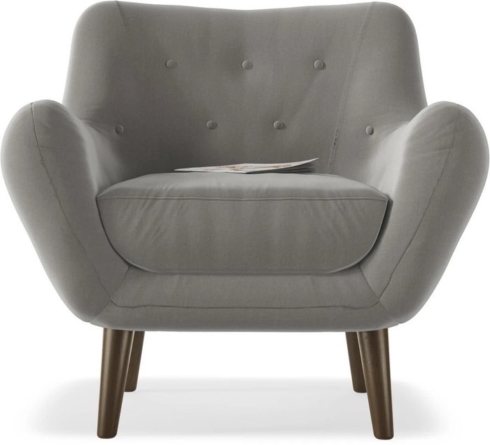 Кресло Элефант серого цвета  - купить Интерьерные кресла по цене 18448.0