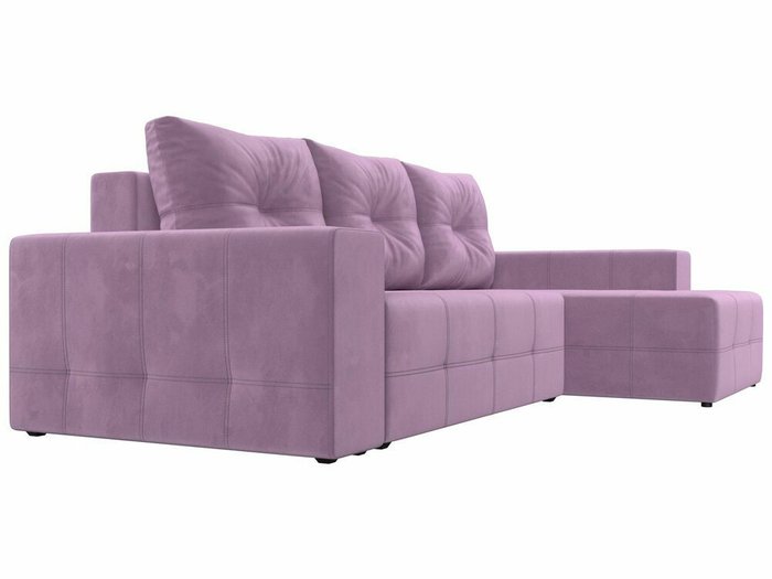 Угловой диван-кровать Перри сиреневого цвета правый угол - лучшие Угловые диваны в INMYROOM