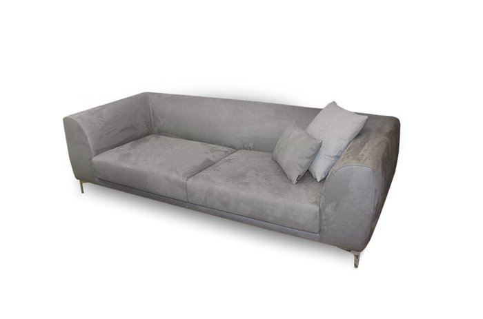 Прямой диван Аллен серого цвета - лучшие Прямые диваны в INMYROOM